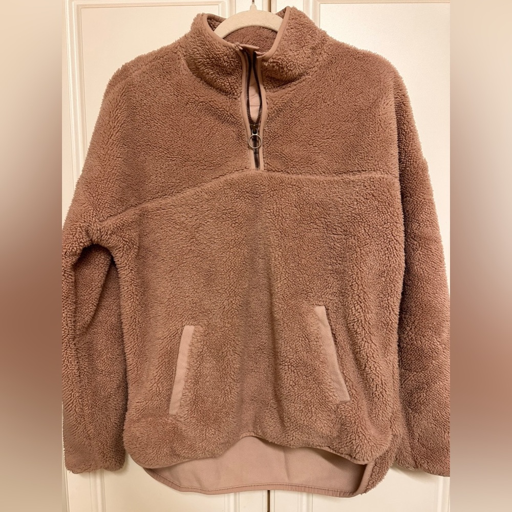 Time and tru dusty rose pull over fleece size SMALL